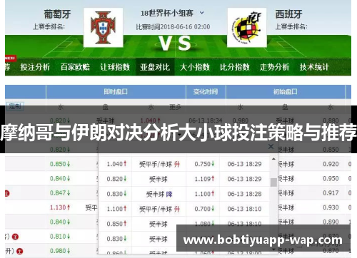 摩纳哥与伊朗对决分析大小球投注策略与推荐